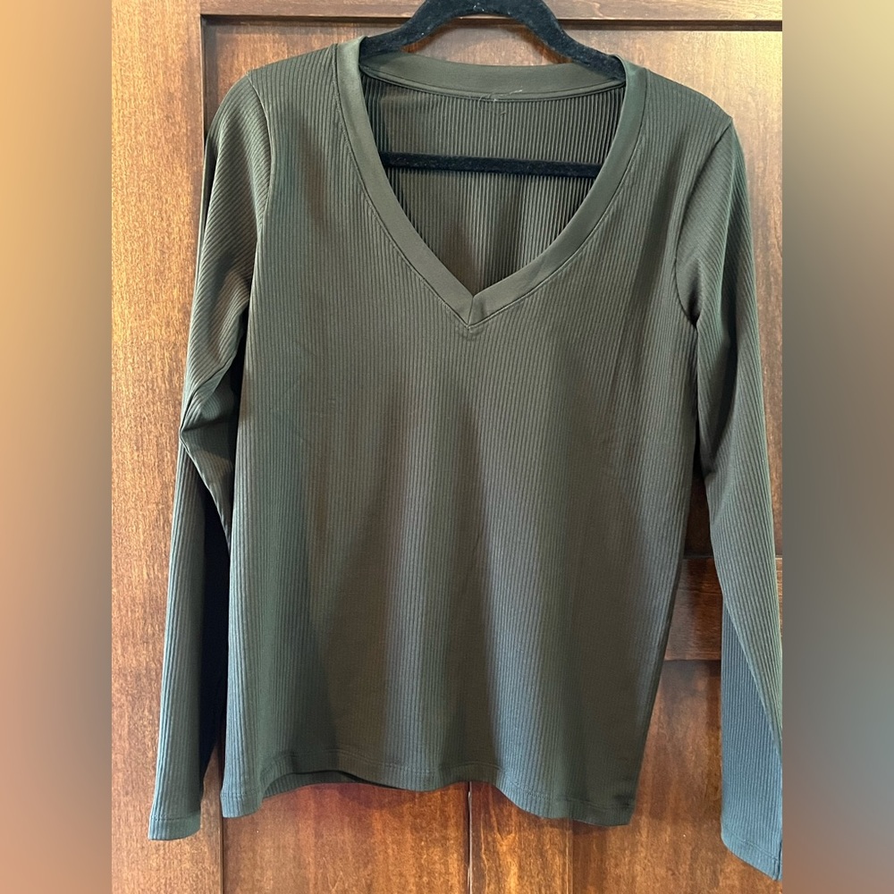 Athleta, Ribbed Long-sleeve tee, Size M